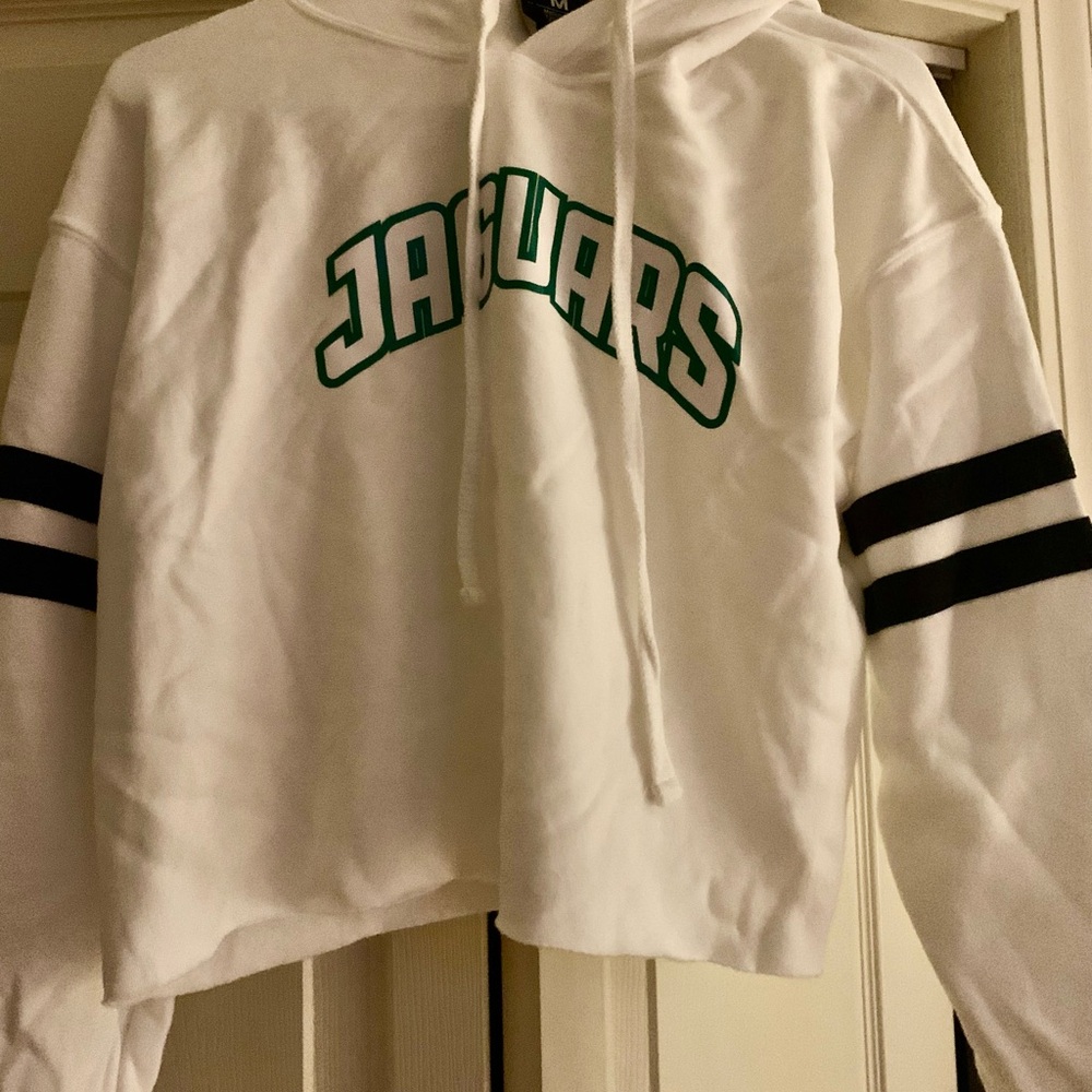 White Jaguars Hoodie with Black Stripes